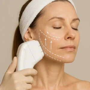 Woman having HI-FU to reduce wrinkles call LA LIPO King's Norton Now!