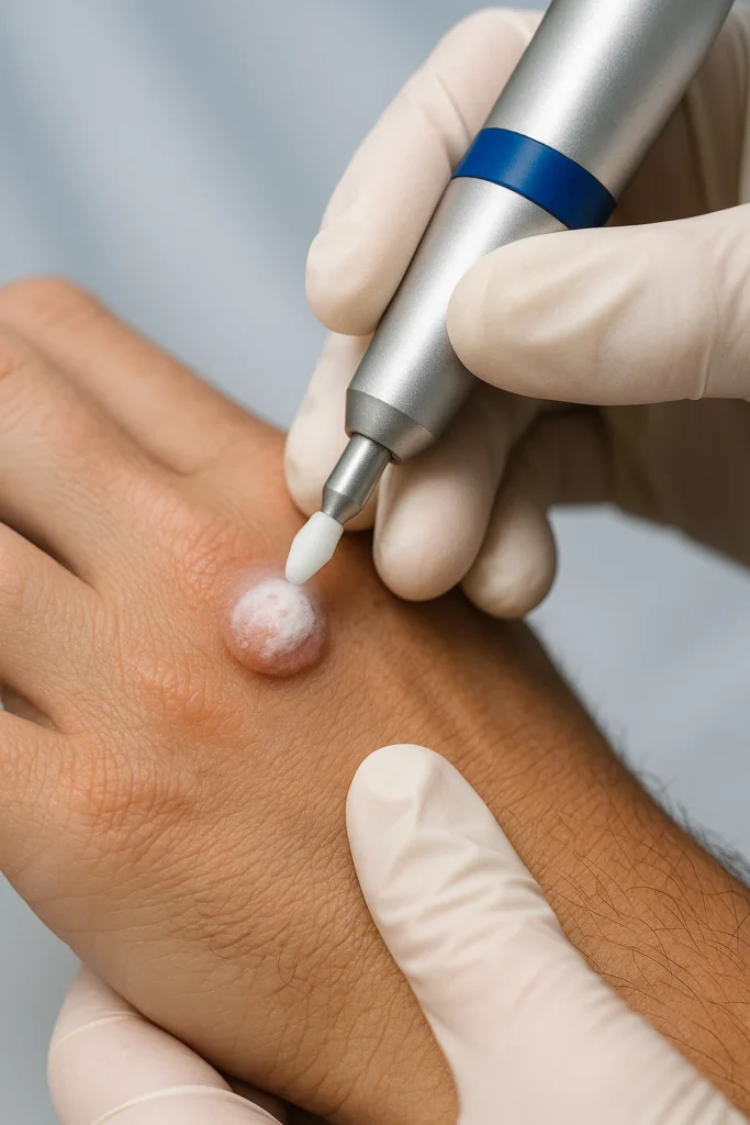 example of wart removal King's Norton using cryopen