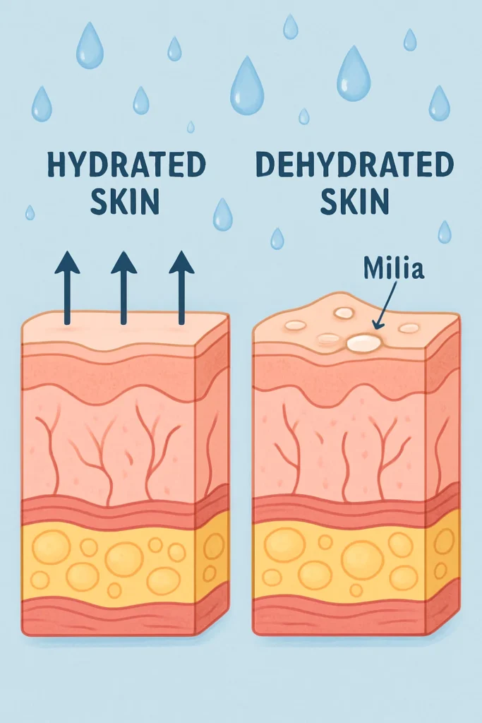 The importance of hydration and milia production King's Norton