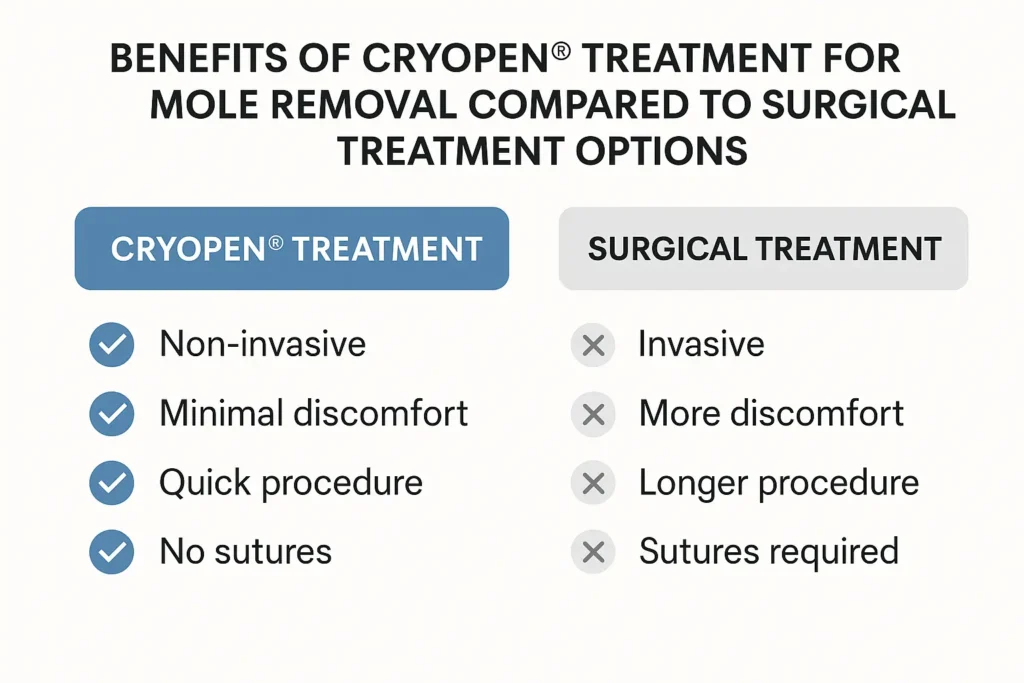 Benefits of facial mole removal King's Norton - call our team today to book a consultation